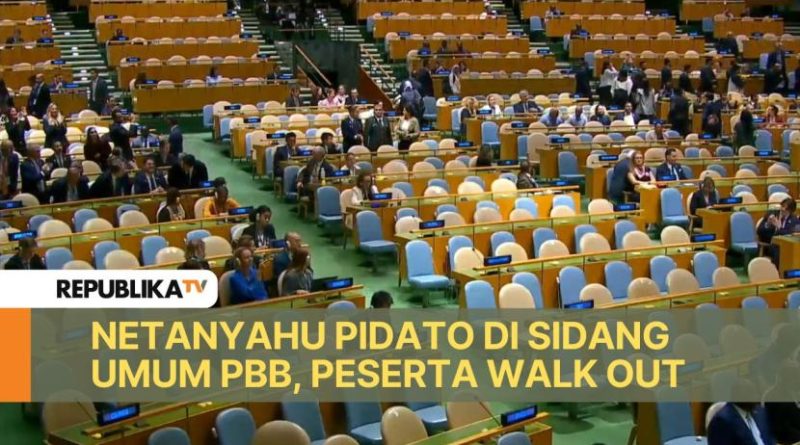 Aksi 'Walk Out' Warnai Pidato Netanyahu di Sidang Umum PBB