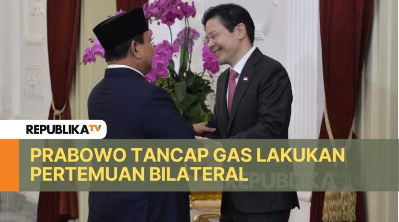 Prabowo Mulai Lakukan Pertemuan Bilateral dengan Negara Sahabat