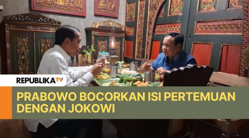 Prabowo Bocorkan Isi Pertemuan dengan Jokowi