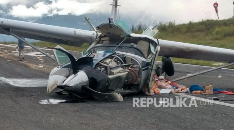 Pesawat Smart Air jenis Karavan dengan registrasi PK-SNA mengalami kecelakaan di Lapter Tiom, Kabupaten Lanny Jaya (ilustrasi).
