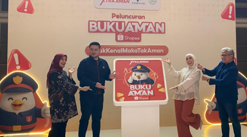 Media Gathering dan Peluncuran Buku AMAN Shopee (Antisipasi Modus Penipuan Mengatasnamakan Shopee) di Habitute Jakarta, Jakarta, Rabu (15/10/2025).