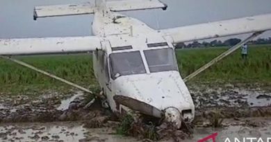 Pilot duga mesin pesawat terganggu sehingga jatuh di Karawang Jabar.