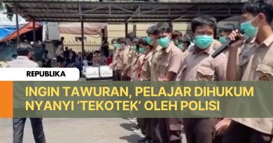Polisi Hukum Pelayang yang Hendak Tawuran dengan Nyanyi 'Tekotek'