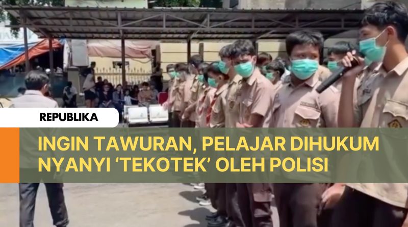 Polisi Hukum Pelayang yang Hendak Tawuran dengan Nyanyi 'Tekotek'